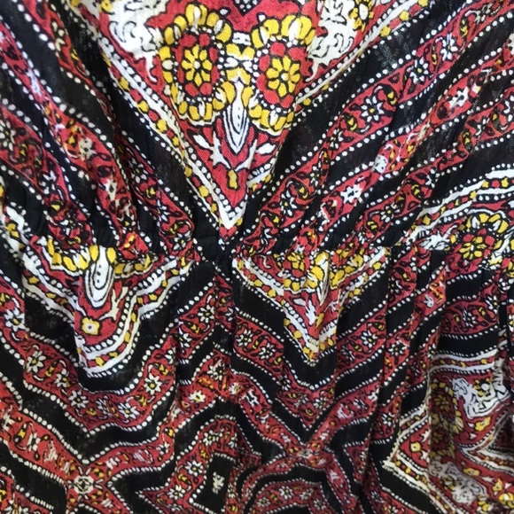 O’Neill Open Back 3/4 Sleeves Romper Floral Diamond Design Shorts Side Pockets S - Picture 11 of 11